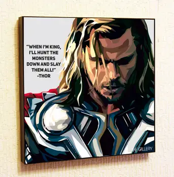 

Thor painting poster pop art Marvel DC Comics print decor