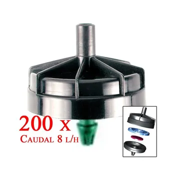 

Dropper Autocompensante Antidrenante 8 L/H Mushroom. 200 units | Price unit by order from 200 units to 0,16 €.