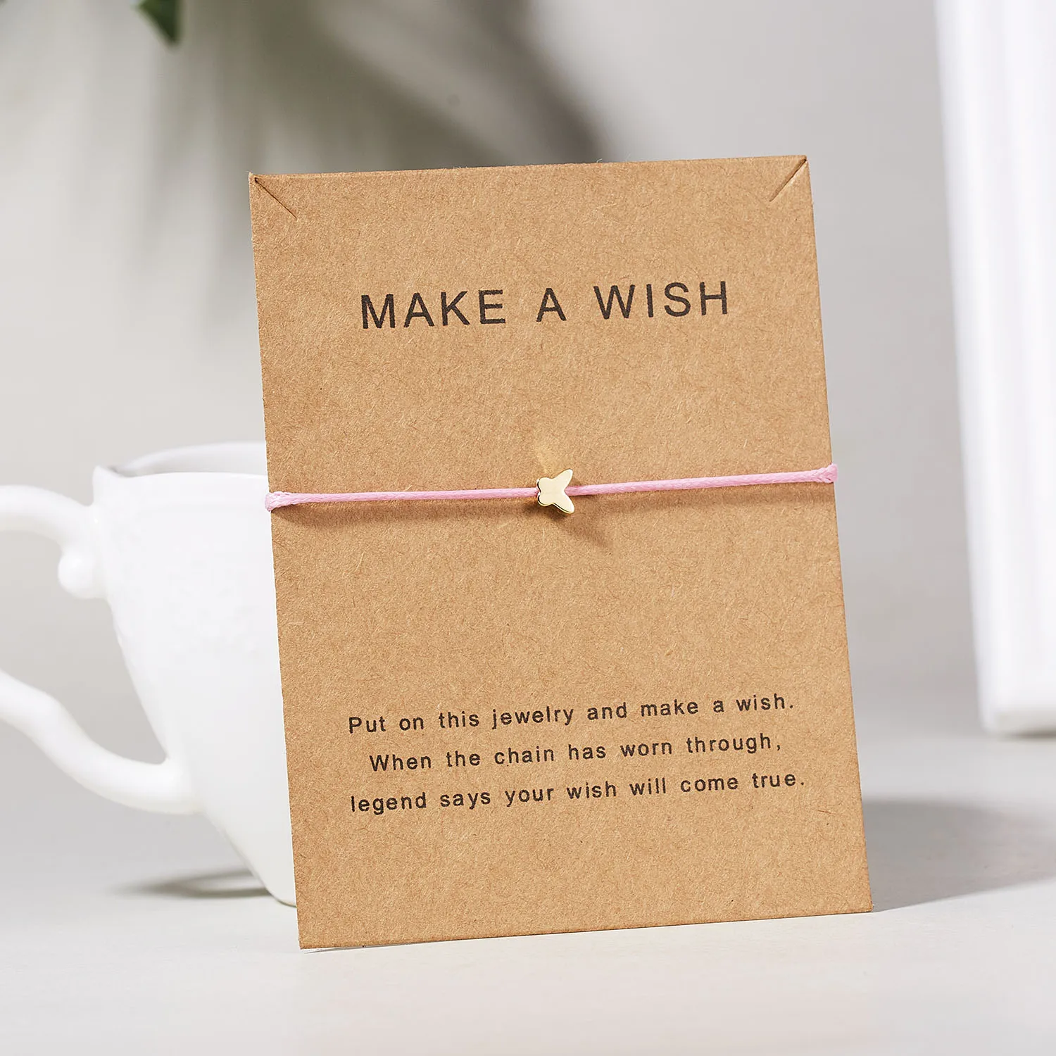 Make a Wish Butterfly Bracelet - Minimalist Handmade Jewelry Gift