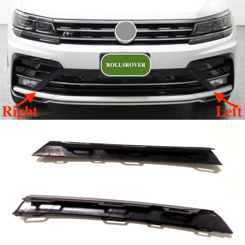 

Pair of Front Fog Lamp Grille Bumper Lower Molding Trim For Tiguan R-Line 2017-2019 Left and Right Without Painting
