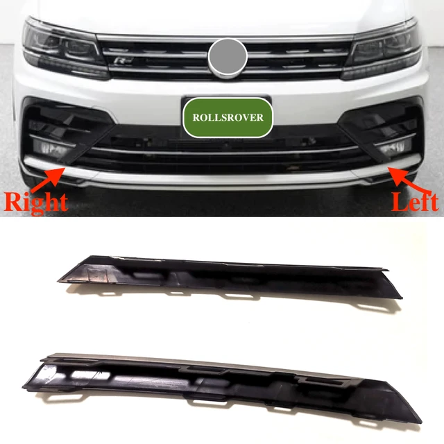 Pair of Front Fog Lamp Grille Bumper Lower Molding Trim For Tiguan