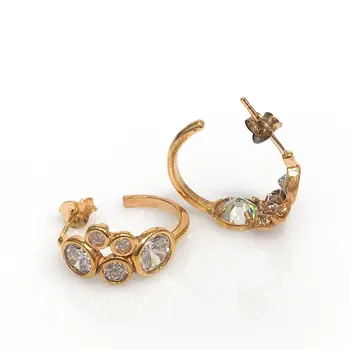 

Casual Elegant Cubic Zirconia Sports Silver Rosegold Earrings