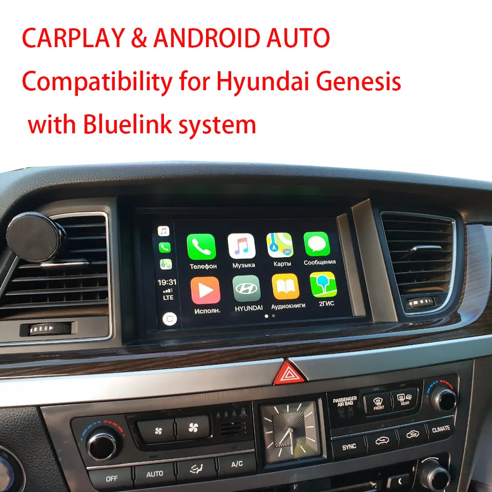 Wireless Android Auto Retrofit Apple Carplay Module For Hyundai Genesis After 2015 With Bluelink System Support Siri Google Maps Tv Receiver For Car Aliexpress