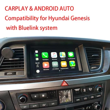 

Wireless Android Auto Retrofit Apple CarPlay Module for Hyundai Genesis after 2015 with Bluelink System Support Siri Google Maps