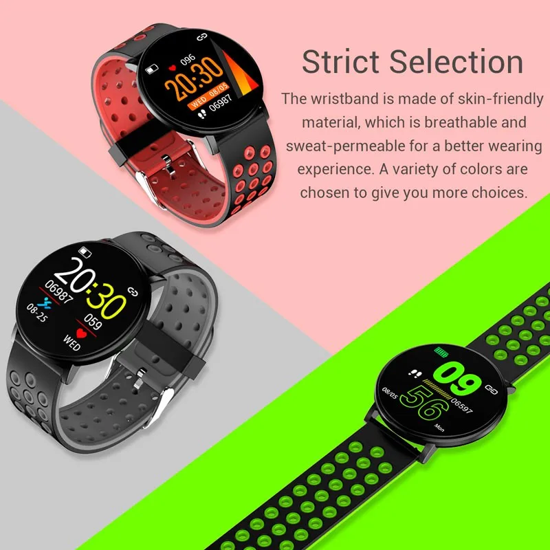 Bluetooth, Смарт часы, мужские, кровяное давление, круглые, умные часы, женские часы, водонепроницаемые, спортивный трекер, приложение ip68 для Android Ios