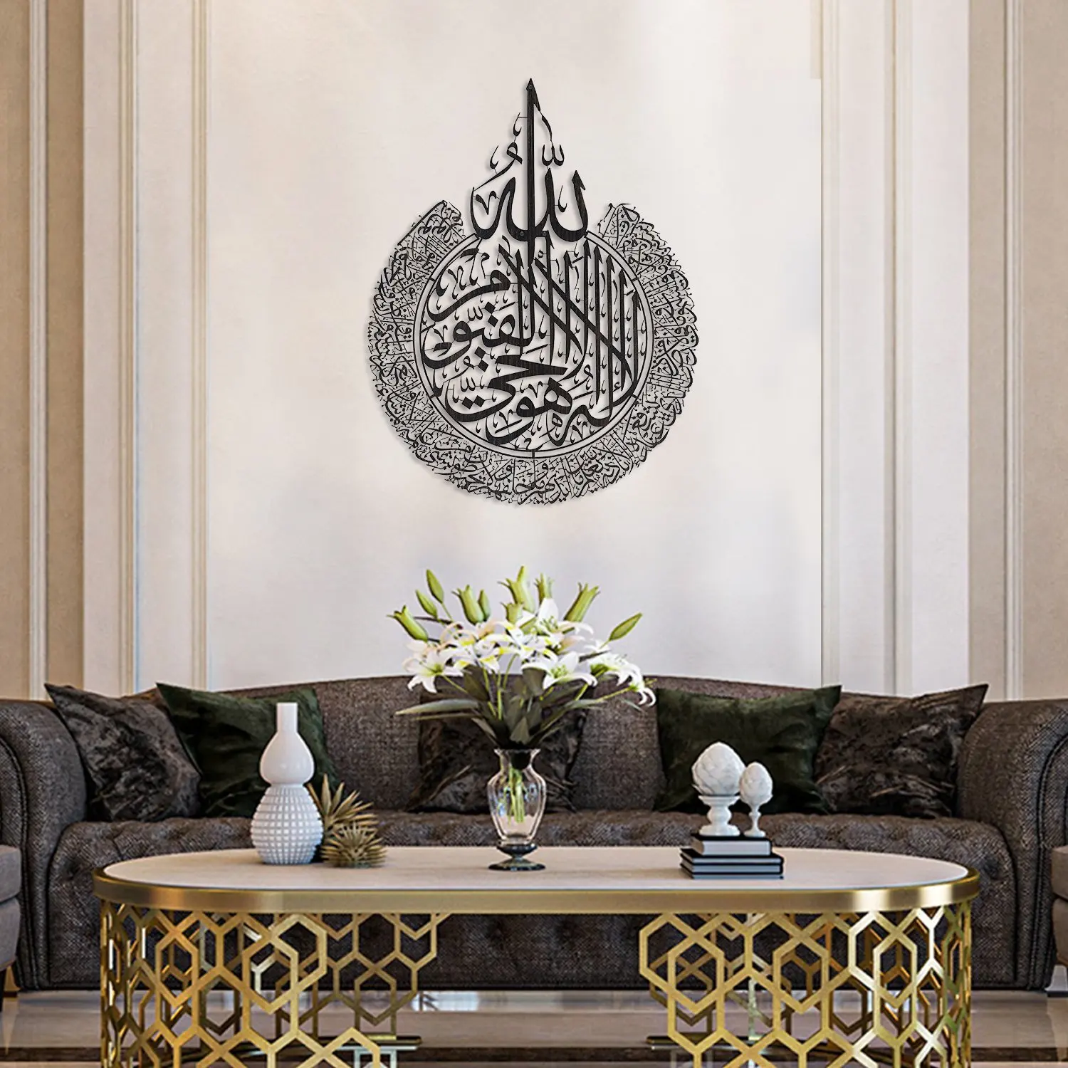 Wholesale Islamic brass alam crescent alem home decor