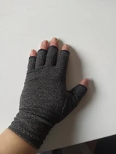 Guantes de compresión para artritis, 1 par, resistentes para el dolor articular, terapia con dedos abiertos, tratamiento de compresión