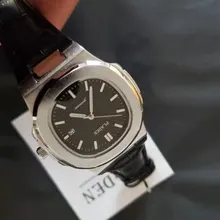 PLADEN-Reloj de pulsera de cuarzo para hombre, de negocios, de lujo, a la moda, correa de acero inoxidable, azul degradado, reloj calendario a prueba de agua