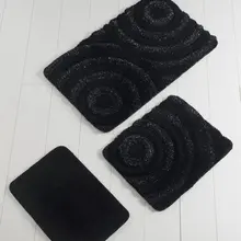 Коврик для ванной | коврик для ванной нескользящие Противоскользящие коврики черная волна 3л набор 60X100 cm-50X60 Cm-40X60 см