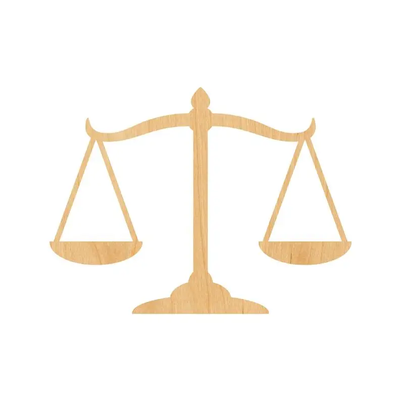Весы Justice лазерная резка деревянная форма ремесло поставка-Незавершенный