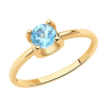 

Sokolov ring in Gold with Topaz, fashion jewelry, gold, 585, women's male