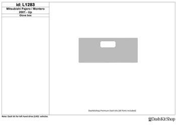 

Interior lining for Mitsubishi Montero 2001-UP. Set L1283.