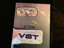 Car Sticker V6T V8T Logo Metal Emblem Badge Decals Stickers for Audi RS Sline S3 S4 S5