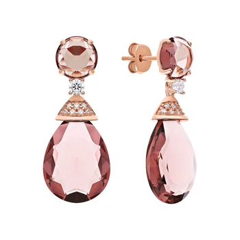 

Silver earrings with alpanite and cubic zirconia sunlight sample 925