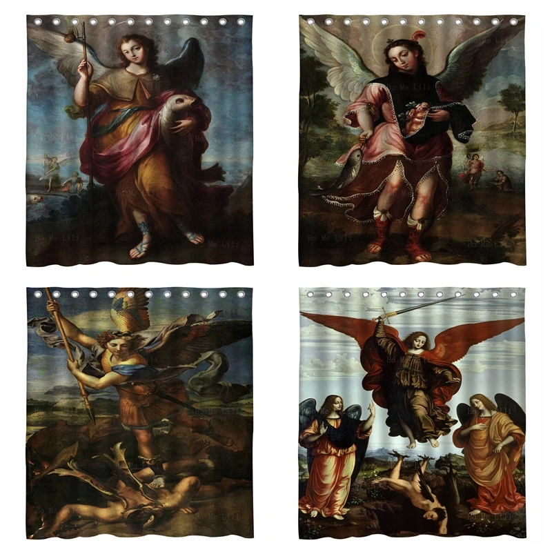 Renaissance Art Three Archangel Saint Michael Vanquishing Satan Lucifer