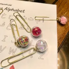 Domikee-clips de papel marcapáginas de metal para oficina y escuela, bonitos y creativos, clips de nota fina para estudiantes, suministros de papelería