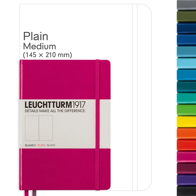 LEUCHTTURM1917 - Medium A5 Plain / Ruled / Squared / Dotted Hardcover  Notebook , Comes with Stickers for Labeling and Archiving - AliExpress