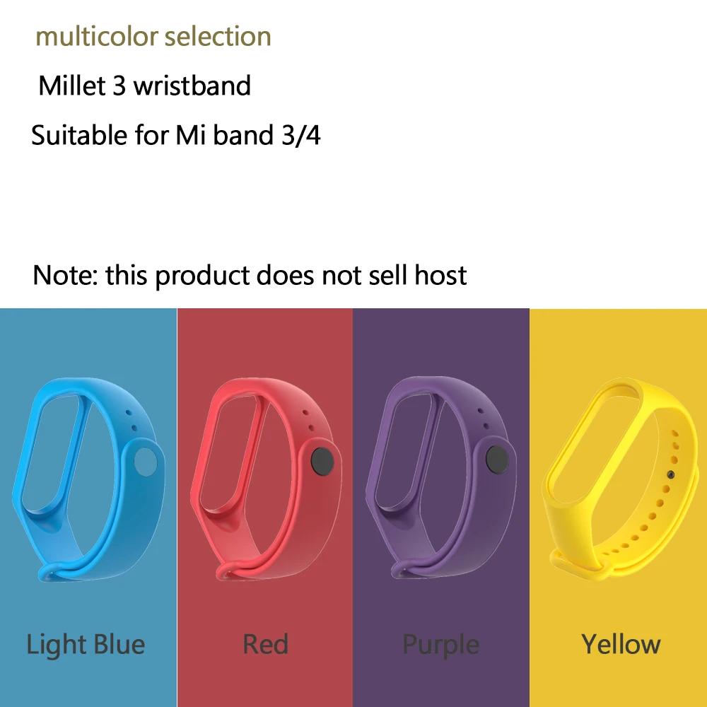 Ремешок для спортивных часов mi band 3 браслета антиутерянный усиленный силиконовый