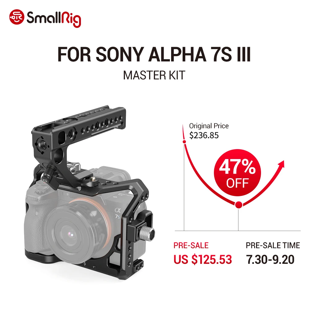 SmallRig A7S3 A7siii Master Kit для камеры SONY Alpha 7S III с рельсовой ручкой NATO Rig 3009|Моноподы| |