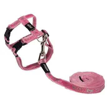 

Set of leash and harness for cats rogz 8 m pink
