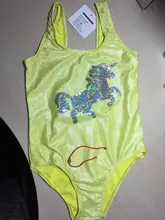 Bañador de unicornio para niña, traje de baño de una pieza para niña, traje de baño para niña, traje de baño de lentejuelas de plata de 3 a 8 años 22