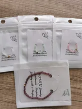 Anillo de Anillos de piedra Natural hecho a mano bohemio para mujer, con cuentas de acero inoxidable, multicolor, cuerda elástica, promesa de boda, ajustable