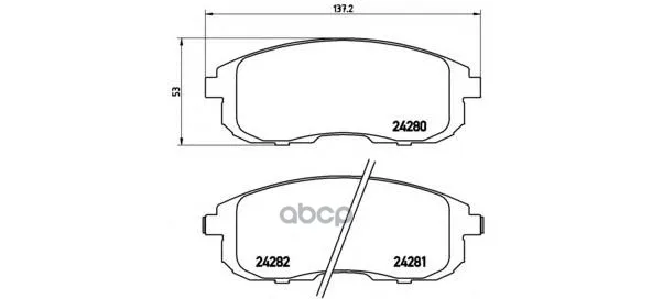Колодки Тормозные Nissan Juke/Maxima/Teana/Tiida/Suzuki Sx4 Перед. С Инд.Износа Brembo P23126 Brembo арт. P23126