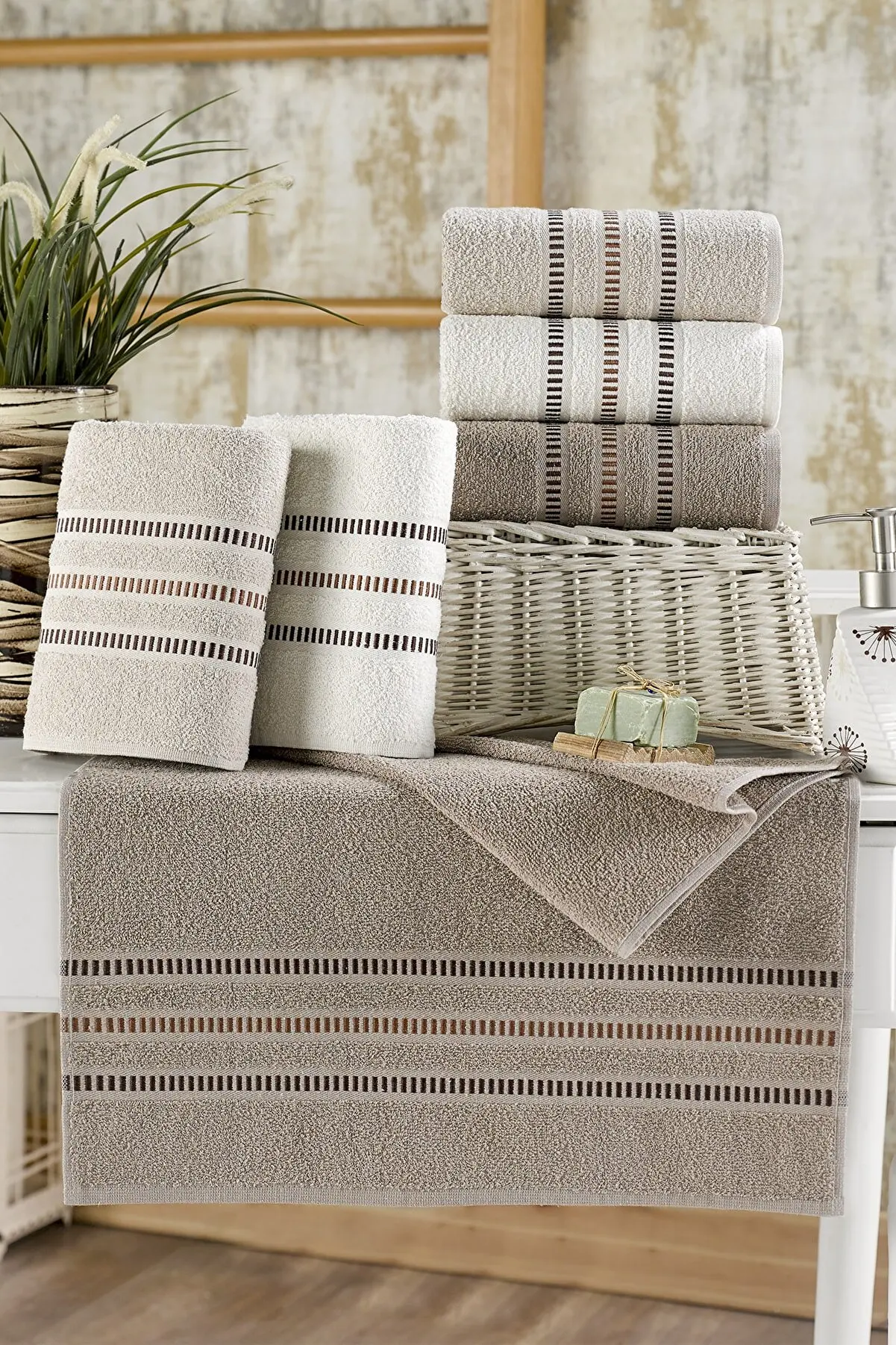 Bath Towels 6 Pcs 50x90 cm Soft and Absorbent Premium Quality Perfect