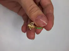 Pendientes pequeños de arcoíris de Playa de Ley 925 para mujer, con personalidad, animal, serpiente, abeja, mariposa, de plata y oro, 1 unidad