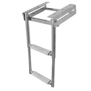 

Telescopic ladder/retractable 2-stage, gray steps 040104gt