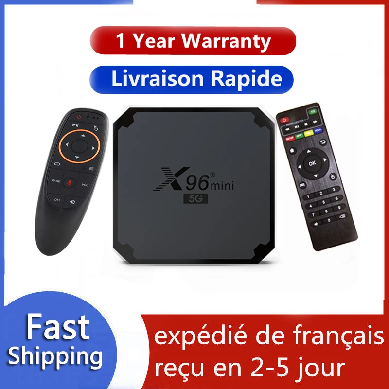 X96MINI5G Smart Android French Iptv box G10 Media Player X96MIMI 8GB16GB tv Ship france smart ip set top |