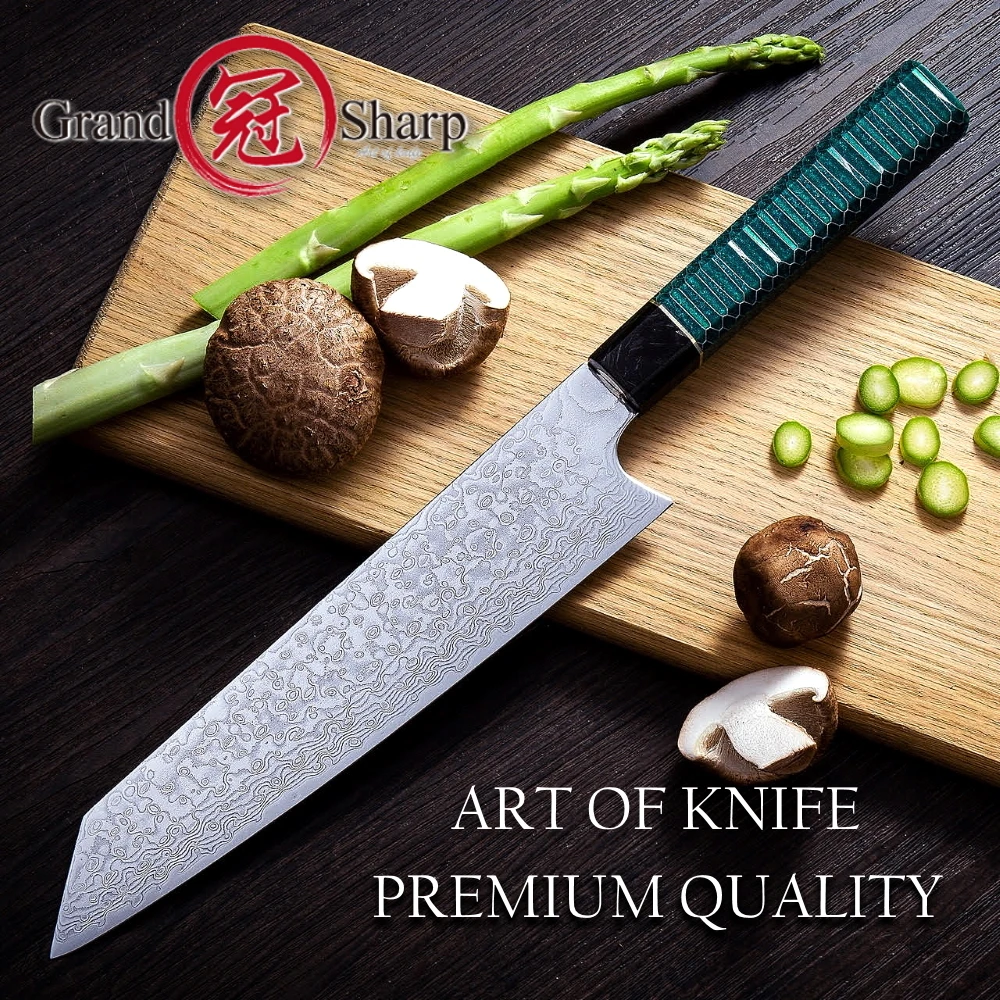 Grandsharp дамасский поварской нож vg10 японский дамасский стальной нож для нарезки кухонная утварь кухонные ножи Премиум профессиональный нож