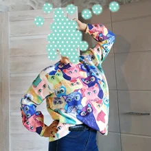 Sweater Pullover Embroidery Animal Knitting Harajuku Fluffy Cartoon Women Kawaii Warm