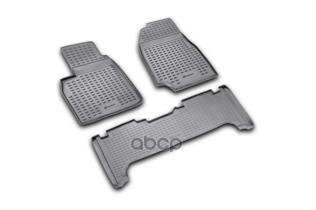 Комплект Резиновых Автомобильных Ковриков В Салон Toyota Land Cruiser 100 1998-2007, 3 Шт.(Полиуретан) ELEMENT арт. NLC4806210K