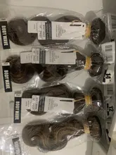 Beaudiva destacar P4/27 mechones con cierre de la onda del cuerpo de mechones con cierre extensiones de cabello recto mechones con cierre T parte