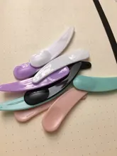 Mini espátula cosmética desechable, máscara de maquillaje curvada, cuchara de Crema para Ojos, palo de maquillaje, Kits de herramientas de belleza facial, 10 Uds.