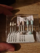 Juego de pulido de resina de curado ligero, conjunto de pulido de goma de silicona y cerámica, máquina de flexión lenta, cabezal de molienda