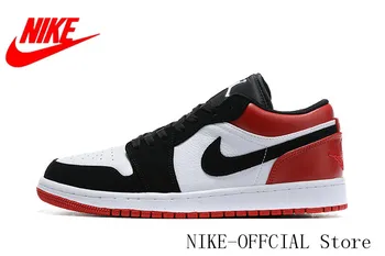 

AIR JORDAN 1 LOW men's cushioning skate sneakers white black red comfortable breathable non-slip size 40-46