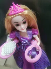 Muñecas de princesa Rapunzel para niños, conjunto para niñas, cuerpo móvil, belleza, largo y grueso pelo rubio, 30CM