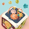 Musical Activity Cube Toys For Toddlers Baby 0-18 Months Educational Learning Toys Newborn Gifts Shape Sorter Multifunction Toys 4