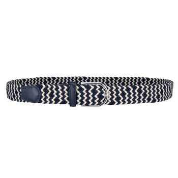 

Men's wide belt (3.5 cm, knitwear, white, blue) 51318