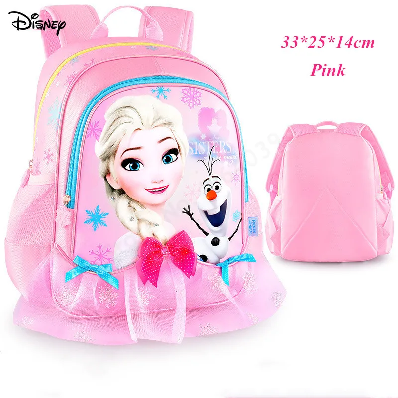 Disney Frozen Elsa Waterproof New School Book Backpack Cartoon Kids Primary Girls kindergarten Bag 3-5 years old