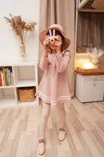 Menoea-vestido de primavera para niño niña, suéter de invierno, ropa de Color sólido para niñas pequeñas, ropa con cuello alto de 2 a 7 años, 2020