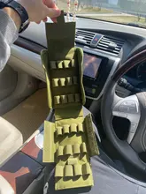 Bolsa de carcasa de munición táctica, 25 balas, calibre 12, riñonera Molle, soporte para pistola de tiro, Cartucho para Rifle, accesorios de caza