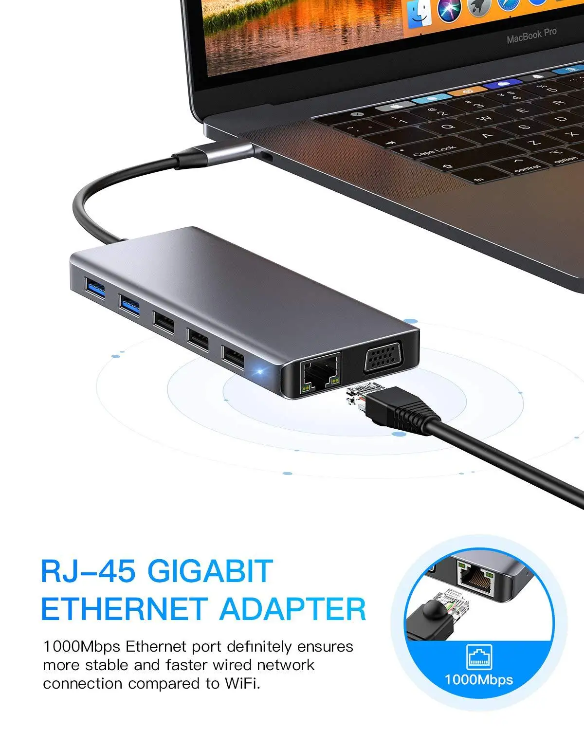 13 em 1 Hub tipo c Irealthink Tipo-c Adaptador Hdmi c Macbook Pro Acessórios Doca Divisor Usb Hub - Imagem 4