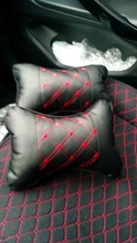 Almohada de cuello para coche, reposacabezas de cuero genuino, diseño de protección de seguridad, soporte de descanso, color negro, accesorios de seguridad para automóviles, Uds.