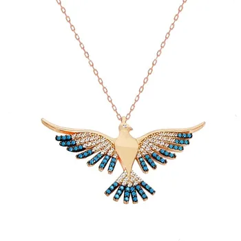 

Turquoise Gemstone Phoenix Silver Necklace boxed necklace silver women necklace