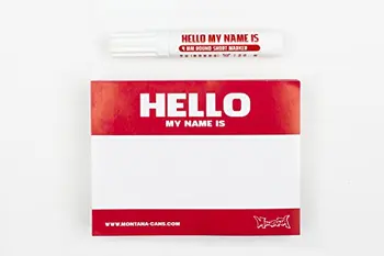 

Red Hello My Name Is Stickers