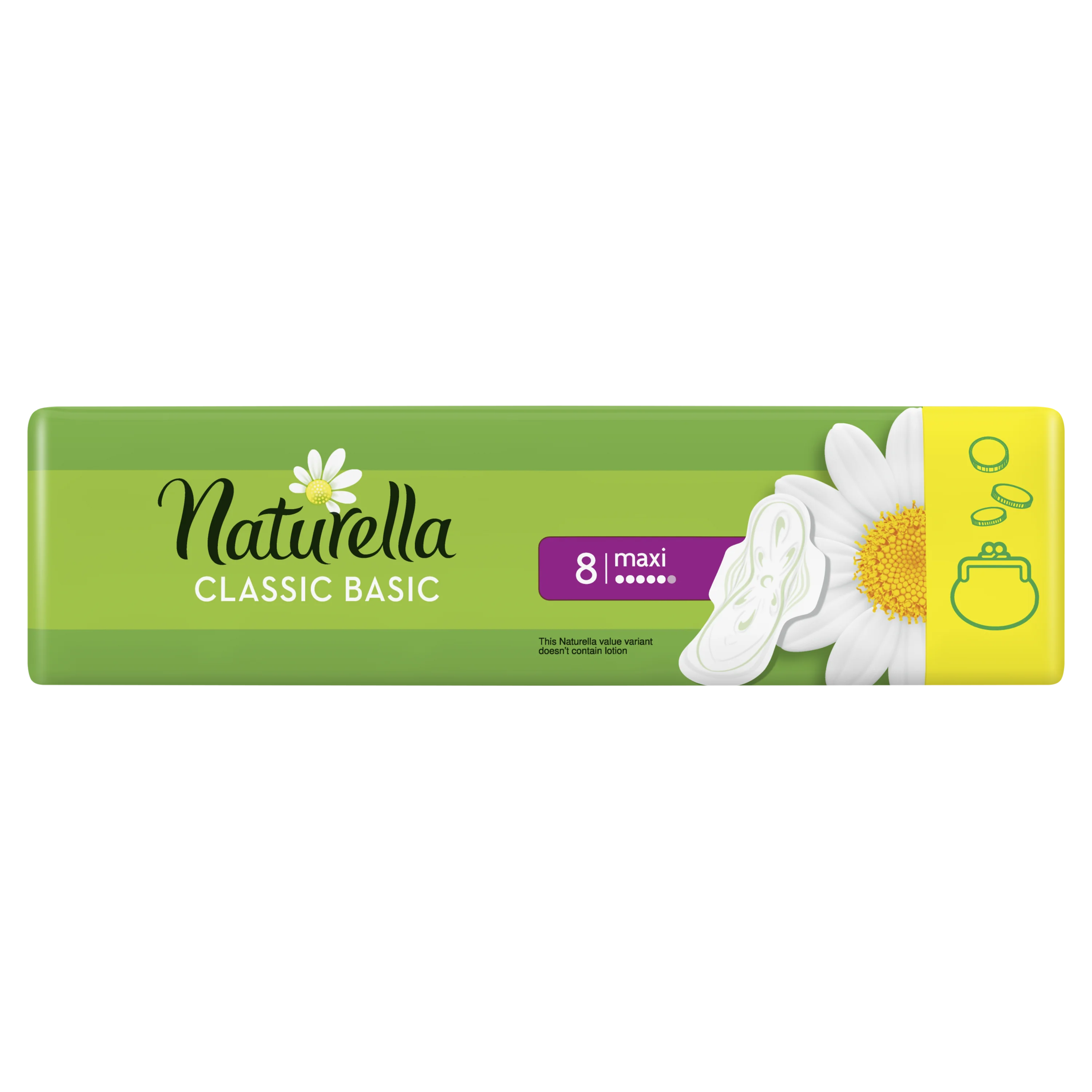 Женские ароматизированные прокладки NATURELLA CLASSIC Basic Maxi Single, 8 шт