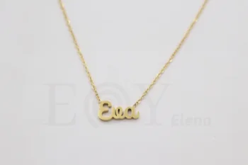 

Collar De Acero Inox Con Nombre De Eva Color Dorado Alta Calidad Envió Desde España